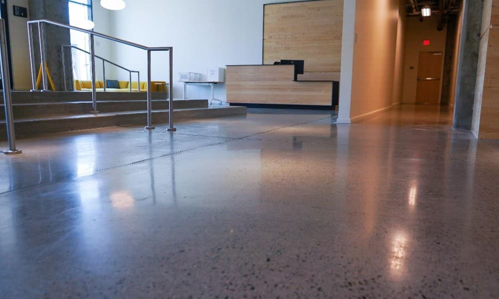 A professional concrete polished floor.